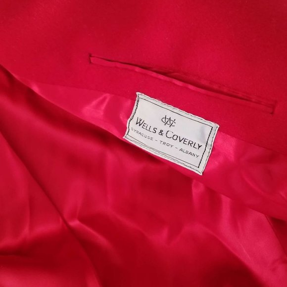 Vintage Wells & Coverly Red Wool Coat - Picture 9 of 16
